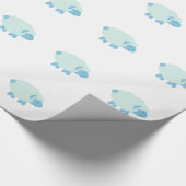 Papier Cadeau Agneau bleu mignon (Coin)