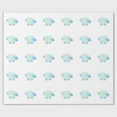 Papier Cadeau Agneau bleu mignon (Plat)