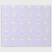 Papier Cadeau Agneau doux sur le nuage (Plat)