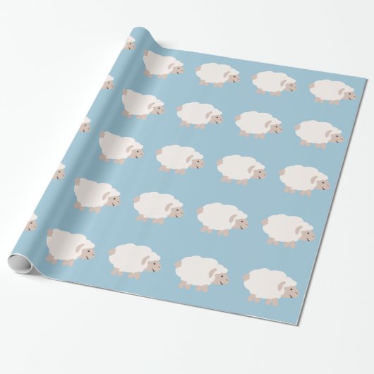 Papier Cadeau Agneau mignon en laine (Déroulé)