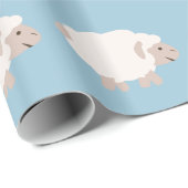 Papier Cadeau Agneau mignon en laine (Coin rond)