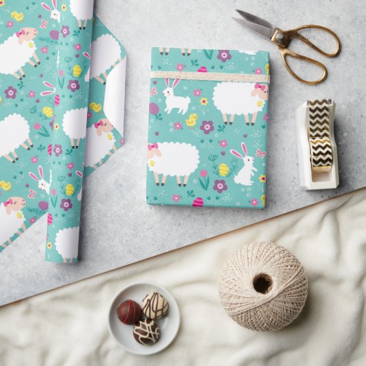 Papier Cadeau Agneaux de Pâques (Artisanat)