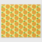 Papier Cadeau Agréable agrumes d'orange (Plat)
