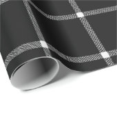 Papier Cadeau Agritourisme à la main dessiné blanc et noir (Coin rond)