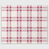 Papier Cadeau Agritourisme plaid de blanc marine rouge main dess (Plat)