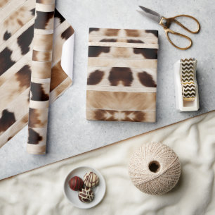 Papier Cadeau Agritourisme rustique Cowboy Western Country Cow I