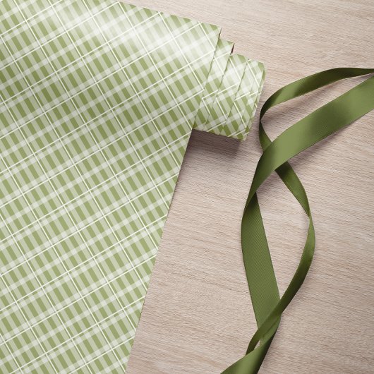 Papier Cadeau Agritourisme Tartan vert Plaid