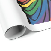 Papier Cadeau Ah Men Funny LGBT Gay pride Jesus Rainbow (Coin rond)