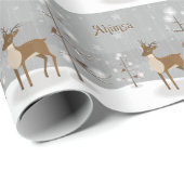 Papier Cadeau Ahimsa Reindeer (Coin rond)
