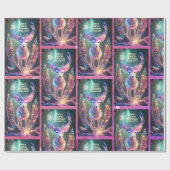 Papier Cadeau AI Magical Christmas Ajouter un nom Texte Cadeau d (Plat)