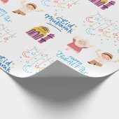 Papier Cadeau Aïd Moubarak Blanc Pour Les Enfants (Coin)