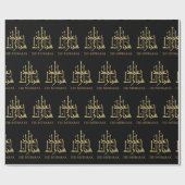 Papier Cadeau Aïd Moubarak/Ramadan Arabe Calligraphie Or (Plat)