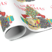 Papier Cadeau Aide de Santas (Coin rond)