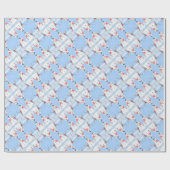 Papier Cadeau Aide Du Père Noël Pour Construire Un Snowman Silen (Plat)