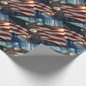 Papier Cadeau Aigle à drapeau américain (Coin)