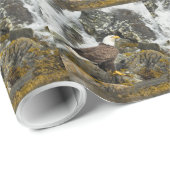 Papier Cadeau Aigle à tête blanche (Coin rond)