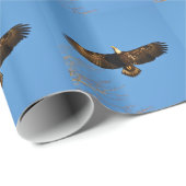 Papier Cadeau Aigle à tête blanche (Coin rond)