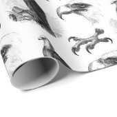 Papier Cadeau Aigle à tête blanche avec bec et griffe Amérique V (Coin rond)