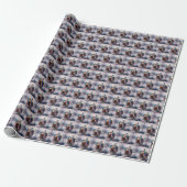 Papier Cadeau Aigle Bald Piégé dans un drapeau américain (Déroulé)