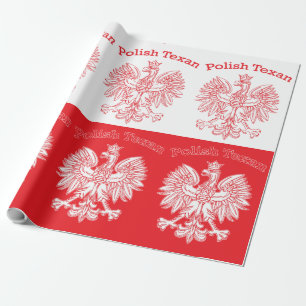 Papier Cadeau Aigle blanc texan polonais