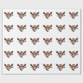 Papier Cadeau Aigle de Natif américain (Plat)