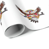 Papier Cadeau Aigle de Natif américain (Coin rond)