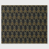 Papier Cadeau Aigle d'or de Lucifer Pagan Cadeau satanique (Plat)