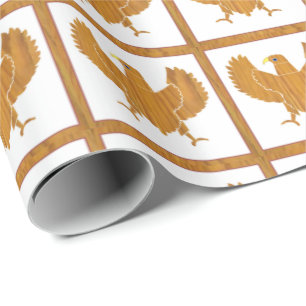 Papier Cadeau Aigle en bois