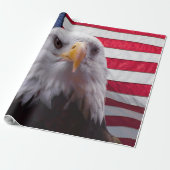 Papier Cadeau Aigle et drapeau (Déroulé)