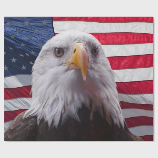 Papier Cadeau Aigle et drapeau (Plat)
