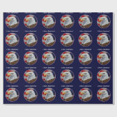 Papier Cadeau Aigle et drapeau américains (Plat)