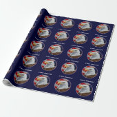 Papier Cadeau Aigle et drapeau américains (Déroulé)