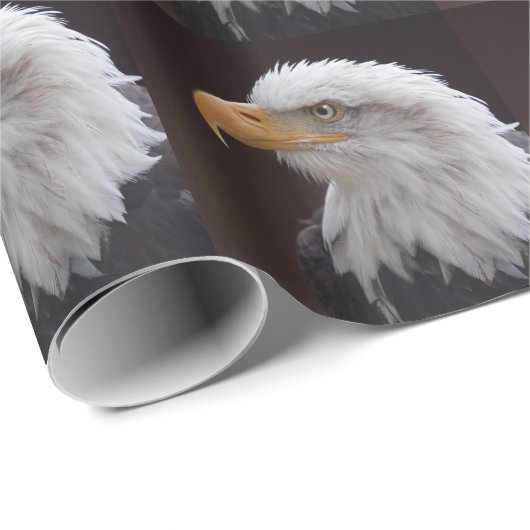 Papier cadeau Aigle fier (Coin rond)