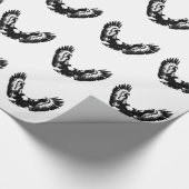 Papier Cadeau Aigle noir et blanc (Coin)