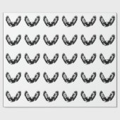 Papier Cadeau Aigle noir et blanc (Plat)