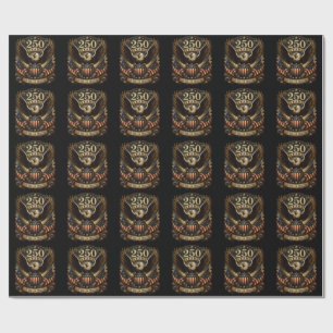 Papier Cadeau Aigle patriotique américain 1776 2026 250e 4 juill