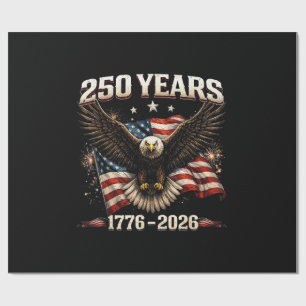 Papier Cadeau Aigle patriotique des États-Unis 250e anniversaire
