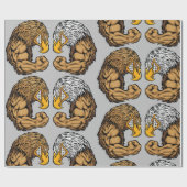 Papier Cadeau Aigles Avec Muscles (Plat)
