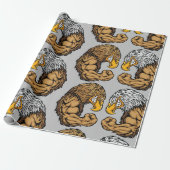 Papier Cadeau Aigles Avec Muscles (Déroulé)