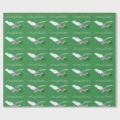 Papier Cadeau Aigrette - oiseau (Plat)