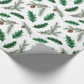 Papier Cadeau Aiguille de pin de Noël décorative (Coin)