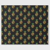 Papier Cadeau Aiguille tropicale d'été vert vert vert or noir (Plat)