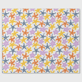 Papier Cadeau Aiguilles colorées sur blanc (Plat)