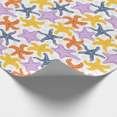 Papier Cadeau Aiguilles colorées sur blanc (Coin)