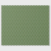 Papier Cadeau aiguilles de pin blanc vert scandinave motif (Plat)