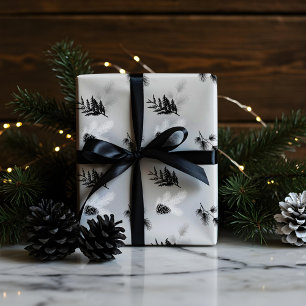 Papier Cadeau Aiguilles et Pinecone de pin à feuilles de cèdre f