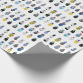 Papier Cadeau Aiguilles texturées, collection vintage. (Coin)