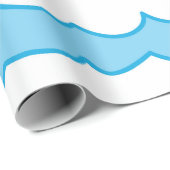 Papier Cadeau Ailerons lunatiques drôles de requin sur des (Coin rond)