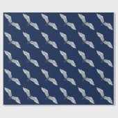 Papier Cadeau ailes bleu-gris (Plat)