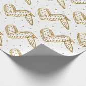 Papier Cadeau Ailes de poulet sur Polka Dot Arrière - plan (Coin)